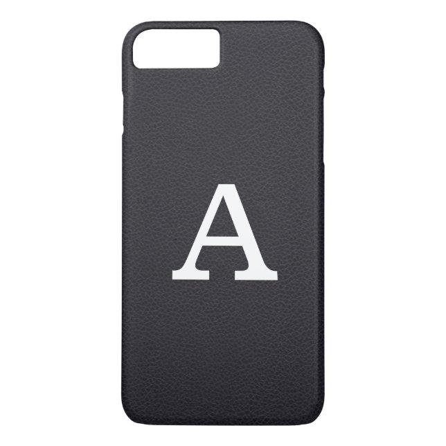 Faux Leather Monogram Case-Mate iPhone Skal (Baksida)