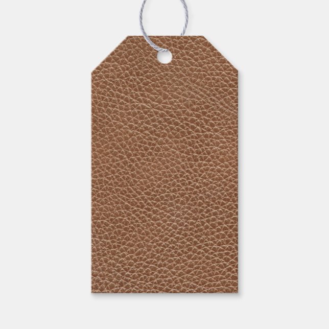 Faux Leather Natural Brown Presentetikett (Framsidan)
