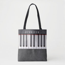 Faux Leather Piano Music Tote bags Tygkasse