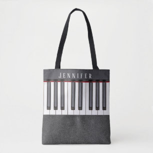 Faux Leather Piano Music Tote bags Tygkasse