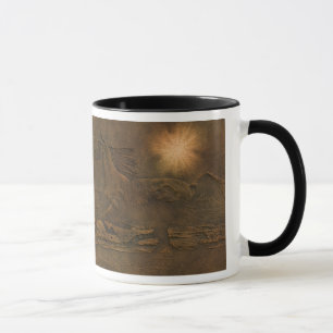 Faux Leather Running Horses Ranch Gift Mugg