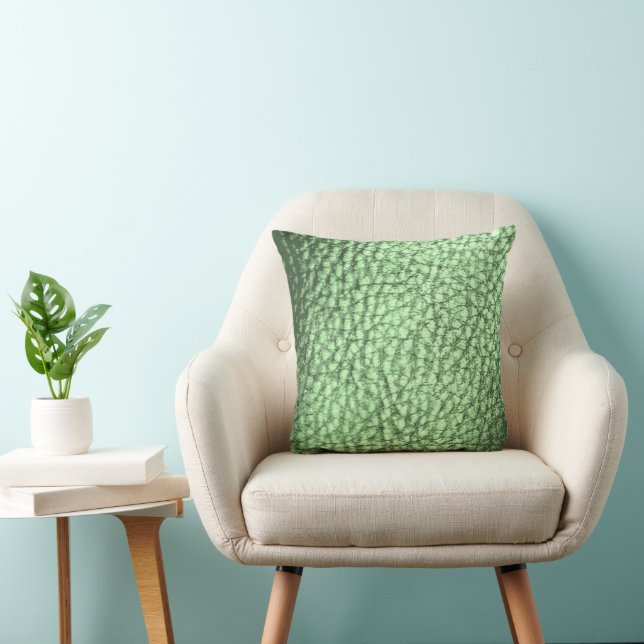 Faux Leather Sjöjungfru Grönt Kudde (Stol)