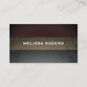 Faux Leather Slate Färg Blocks Visitkort