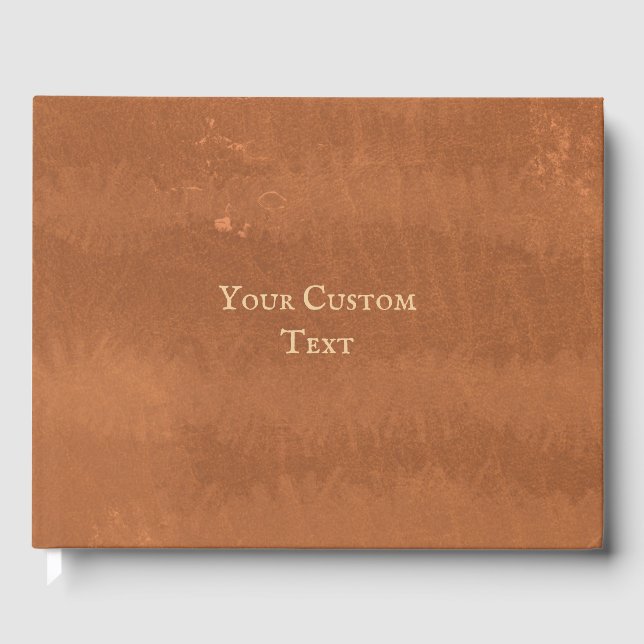 Faux Leather Vintage Antique Guest Bok (Framsida)