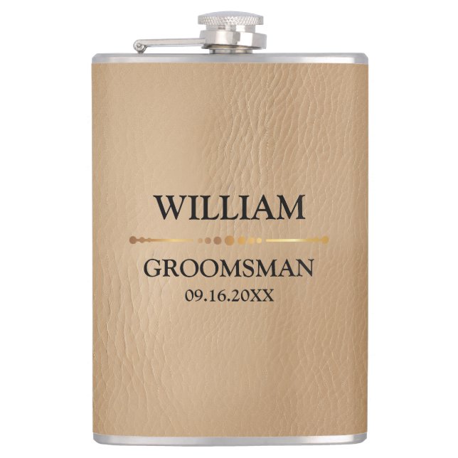 Faux Leather Vinyl Wrapped Fickplunta (Framsidan)