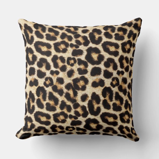 Faux Leopard Päls | Fake Päls Kudde (Framsida)