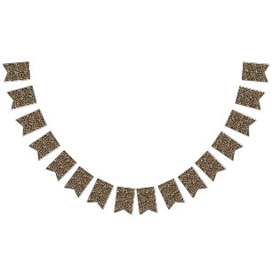 Faux Leopard Päls Roligt Vimplar