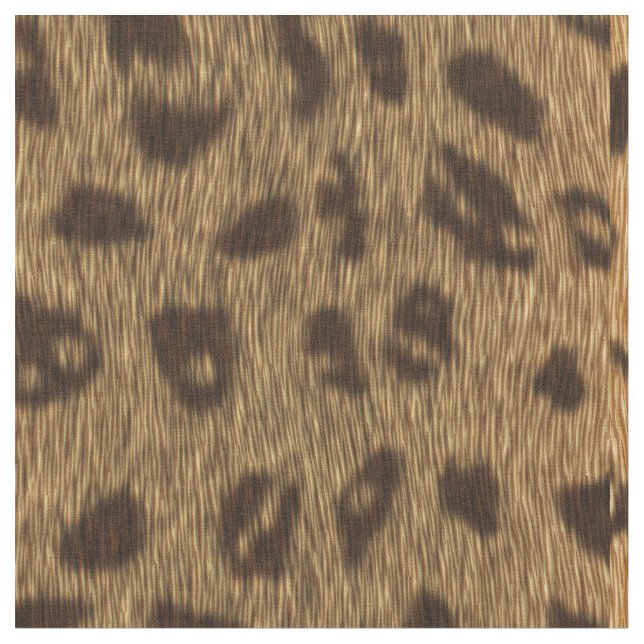 Faux Leopard Spots Päls Tyg (Närbild)