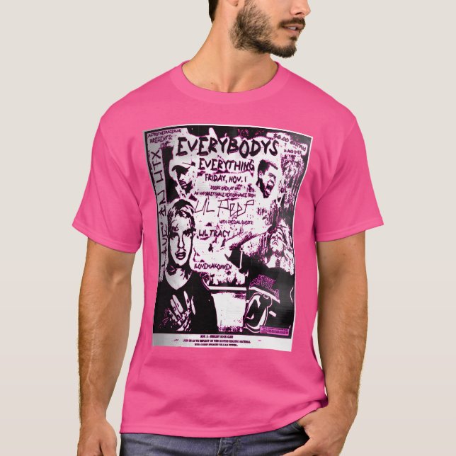Faux Lil Peep Punk Poster T Shirt (Framsida)
