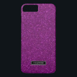 Faux Lila Glitter Lux Anpassningsbar iPhone 8 Plus<br><div class="desc">Lägg till lite shimmer och skina till din mobil med anpassadet iphone case. Denna lux iphone case har faux lila glitter bakgrund.</div>