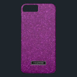 Faux Lila Glitter Lux Anpassningsbar iPhone 8 Plus<br><div class="desc">Lägg till lite shimmer och skina till din mobil med anpassadet iphone case. Denna lux iphone case har faux lila glitter bakgrund.</div>
