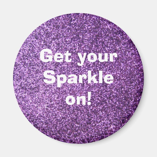 Faux Lila Glitter Magnet (Framsidan)