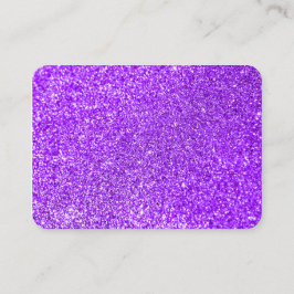 Faux Lila Glitter Photo Visitkort