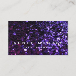 Faux Lila Glitter Roligt Modern Affärskort Visitkort