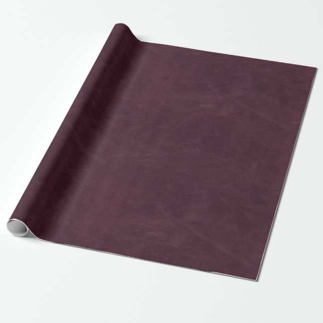 Faux Lila Leather Struktur Presentpapper (Utrullad)