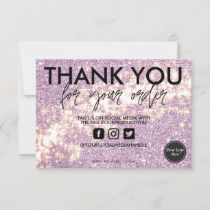 Faux Lila star glitter Media Insert Elegant