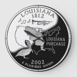 Faux Louisiana State Quarter Clock Stor Klocka
