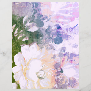 Faux-målad Blommigt