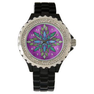 Faux-målade glaskvinnor armbandsur