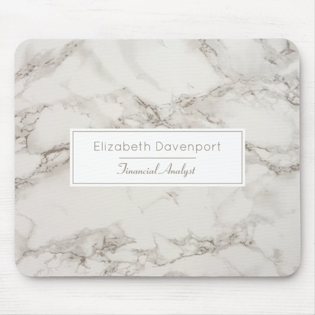 Faux Marble Alabaster Taupe Tan Modern Musmatta (Framsidan)