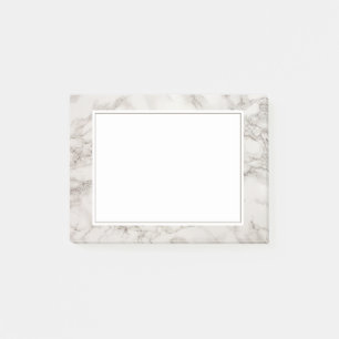 Faux Marble Alabaster Taupe Tan Modern Post-it Block