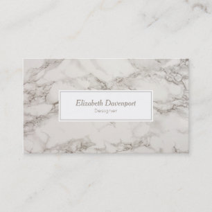 Faux Marble Alabaster Taupe Tan Modern Visitkort