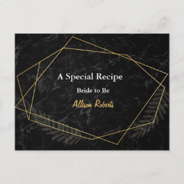 Faux Marble Geometric Möhippa Recipe Vykort