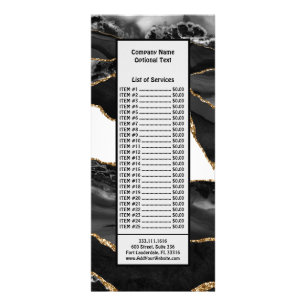 Faux Marcular Agate Black Snyggt Stone Luxury Reklamkort