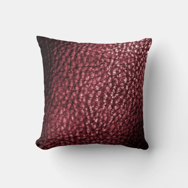 Faux Merlot Burgandy Metalic Print- Solid Kudde (Framsida)