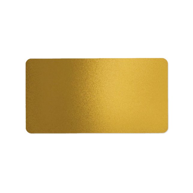 Faux Metalic Guld Lable Adressetikett (Framsidan)
