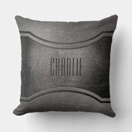 Faux Metall anpassningsbar monogram dekorativ kudd Kudde