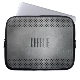 Faux Metall anpassningsbar monogram laptop sleeve