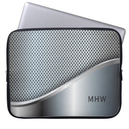 Faux Metall anpassningsbar monogram laptop sleeve