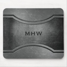 Faux Metall anpassningsbar monogram mousepad Musmatta