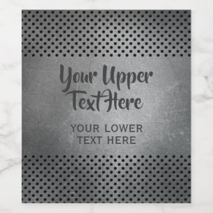 Faux Metall anpassningsbar text vin-etiketter Vinflaska Etikett