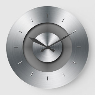 Faux Metall Elegant Modern Wall Clock Stor Klocka