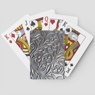 Faux metall, inpräglade kort av klass casinokort