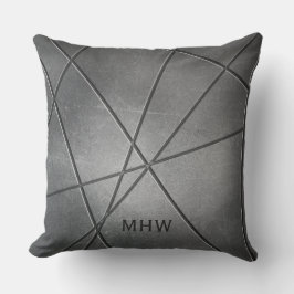 Faux Metall Mönster anpassningsbar monogram dekora Kudde