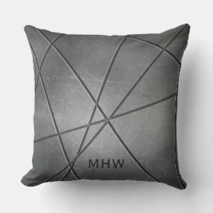 Faux Metall Mönster anpassningsbar monogram dekora Kudde