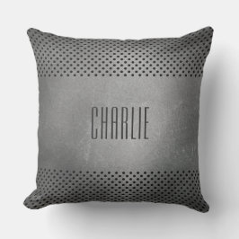 Faux Metall Mönster anpassningsbar monogram dekora Utomhuskudde