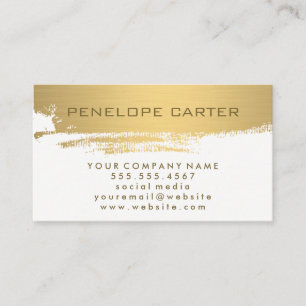 Faux Metallic Guld Brushed Visitkort