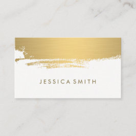 Faux Metallic Guld Brushed Visitkort