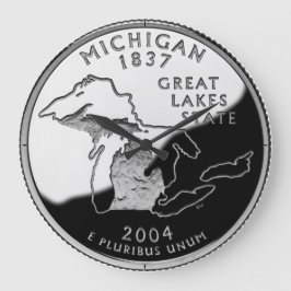 Faux Michigan State Quarter Clock Stor Klocka
