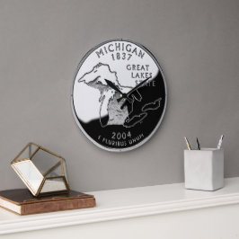 Faux Michigan State Quarter Clock Stor Klocka
