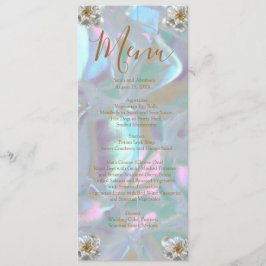 Faux Mor i Pearl Bröllop Menu Meny