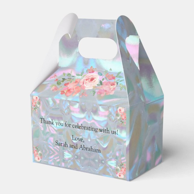 Faux Mor i Pearl Favor Boxes Presentaskar (Framsidan Sidan)