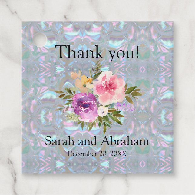 Faux Mor i Pearl Gåvor Etiketter (Framsida)