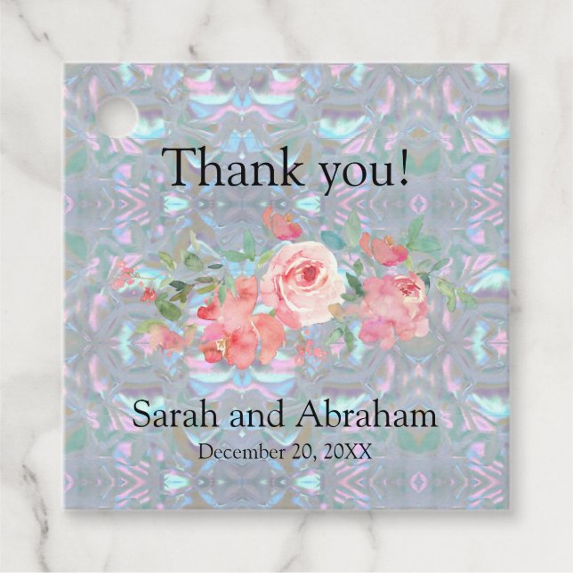 Faux Mor i Pearl Gåvor Etiketter (Framsida)