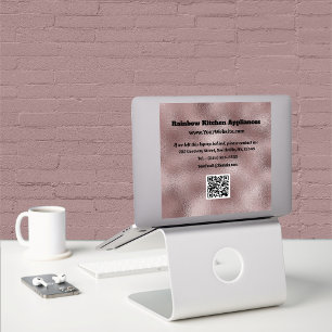 Faux Mörk Rosa Metallic Klistermärken