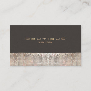 FAUX Moukling Sequins och Suede Mode Boutique Visitkort